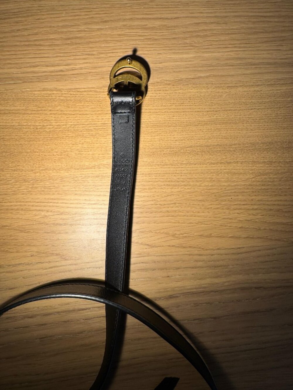 GG Marmont Black Thin Belt - Picture 3 of 4